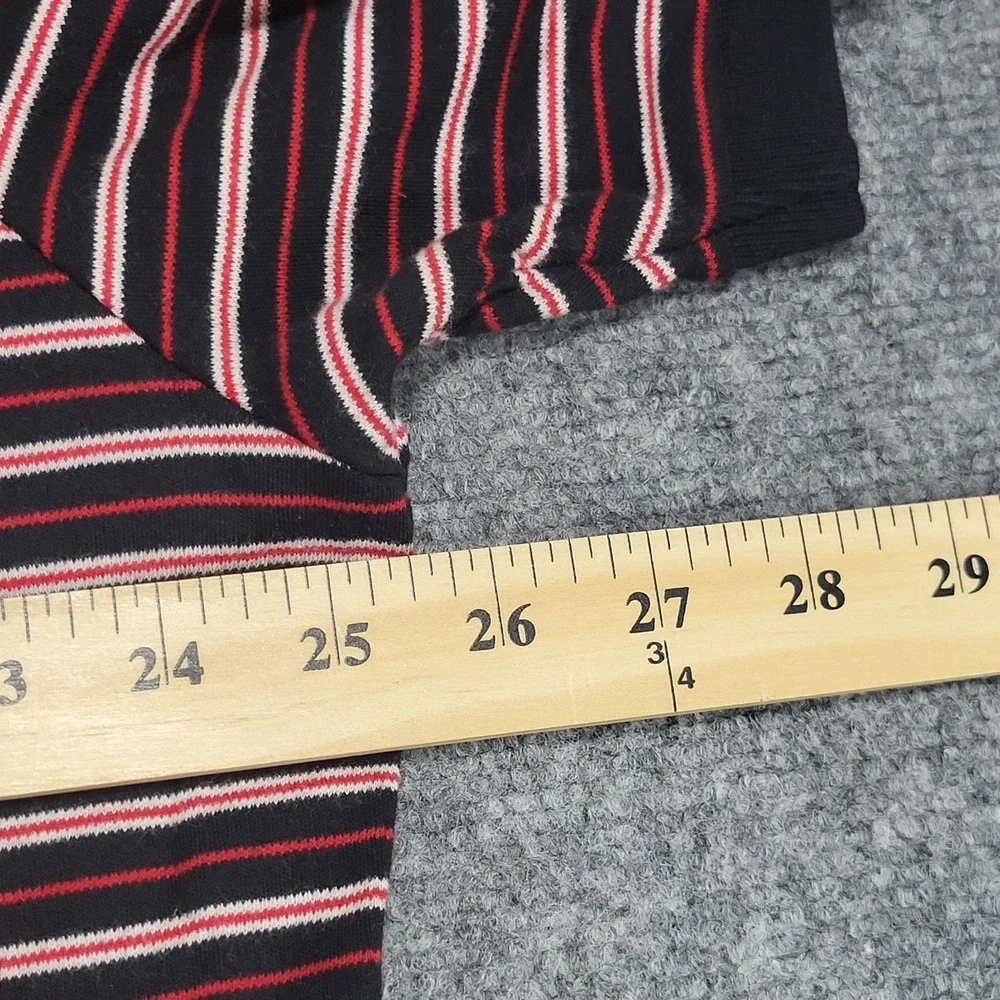 Vtg Polo Ralph Lauren Men's Red Black Striped Pony Short-Sleeve T-Shirt Size XL